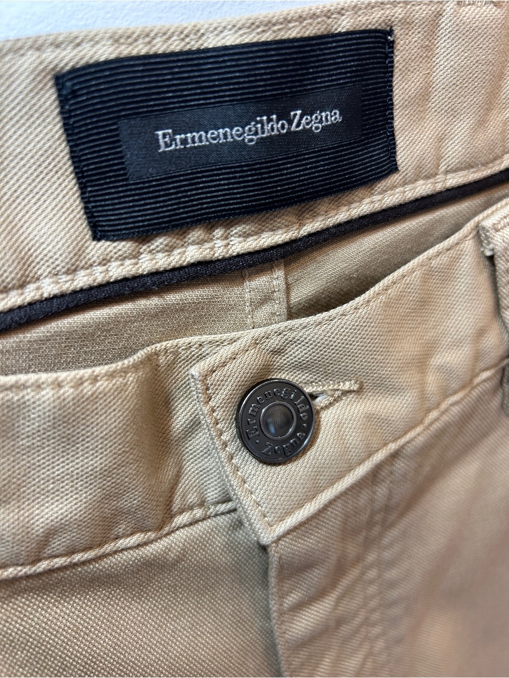 Ermenegildo Zegna Men's Beige Chinos